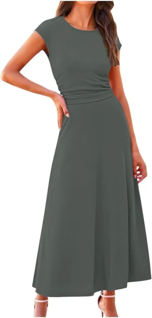 2 Piece Skirt Sets For Women Summer 2024 Sexy Elegant High Waisted Long Flowy Skirt Outfits Vacation Matching Set
