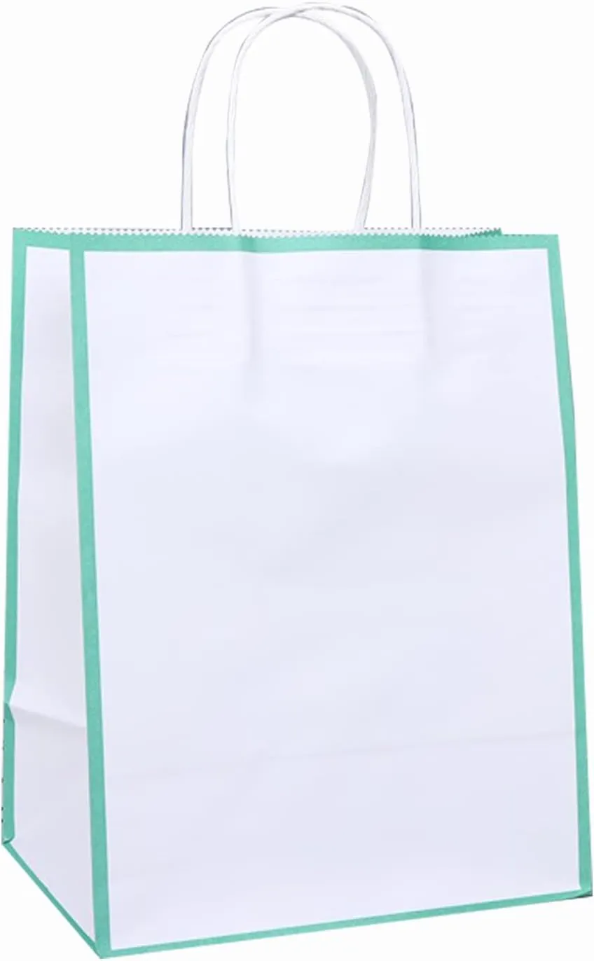20 Pcs Kraft Paper Bags, Reusable Kraft Bags with Handles Great for Restaurants Takeout/To Go Bags Kids Parties Holiday Handwork Merchandise Bags Party Favor Wedding Bridal Showers-16-10x5x12in