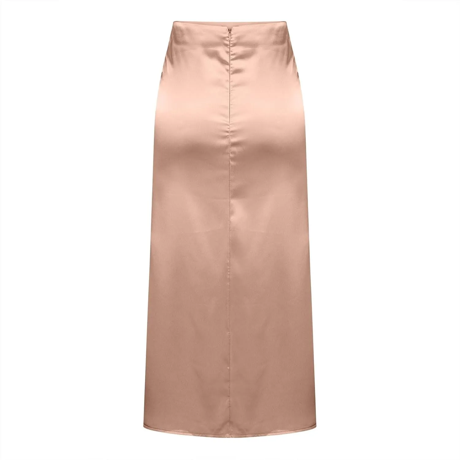 2025 Women Long Satin Summer Skirt Elegant High Waist Cocktail Party Wedding Maxi Skirts A-Line Casual Comfy Skirt