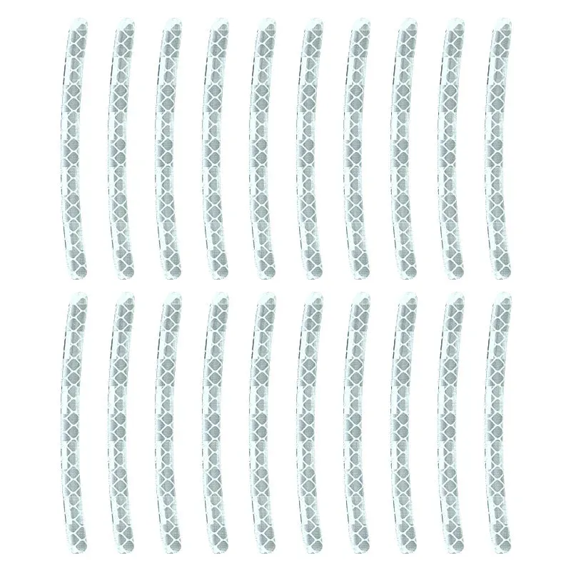 20Pcs Car Tire Rim Reflective Sticker Night Safety Warning Strip For Motorcycle Bike Auto Wheel Hub Reflector Decals