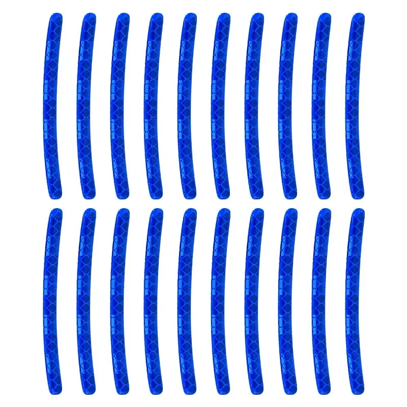 20Pcs Car Tire Rim Reflective Sticker Night Safety Warning Strip For Motorcycle Bike Auto Wheel Hub Reflector Decals