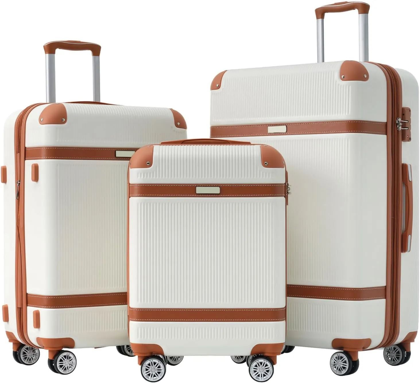 3 Piece Hardshell Spinner Luggage Set with TSA Lock, Lightweight Travel Suitcase 20" 24" 28"