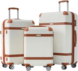 3 Piece Hardshell Spinner Luggage Set with TSA Lock, Lightweight Travel Suitcase 20" 24" 28"