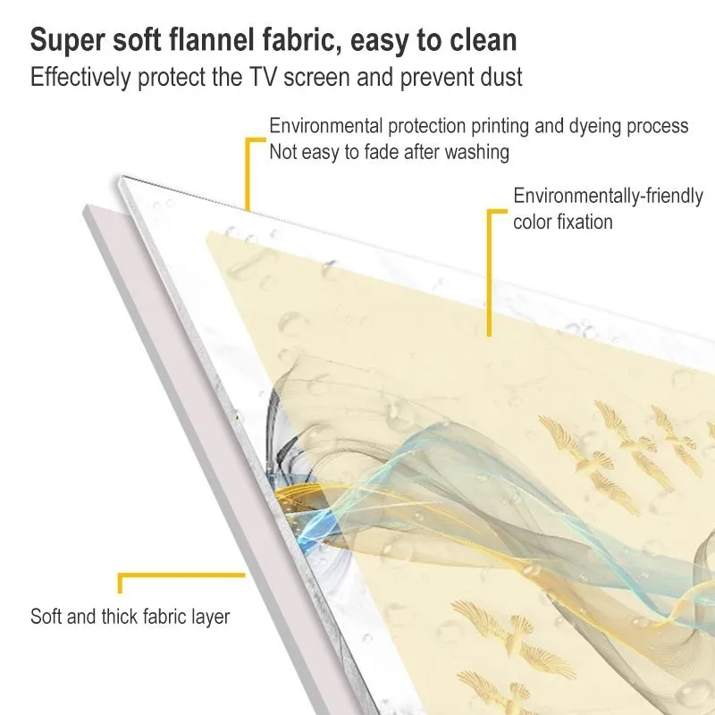 55 Inch TV Dust-Proof Cover | For Household | Protects from Dust | Fish