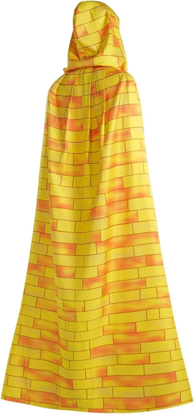 Adult Witch Robe Hooded Yellow Brick Cloaks Halloween Cosplay Cloaks