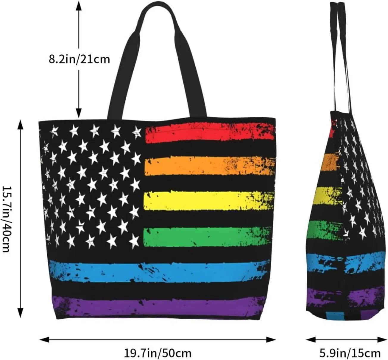 American Motorcycle Flag Dirt Bike Women's Tote Bag Large Capacity Single Shoulder Bags Handbag for Shopping Work