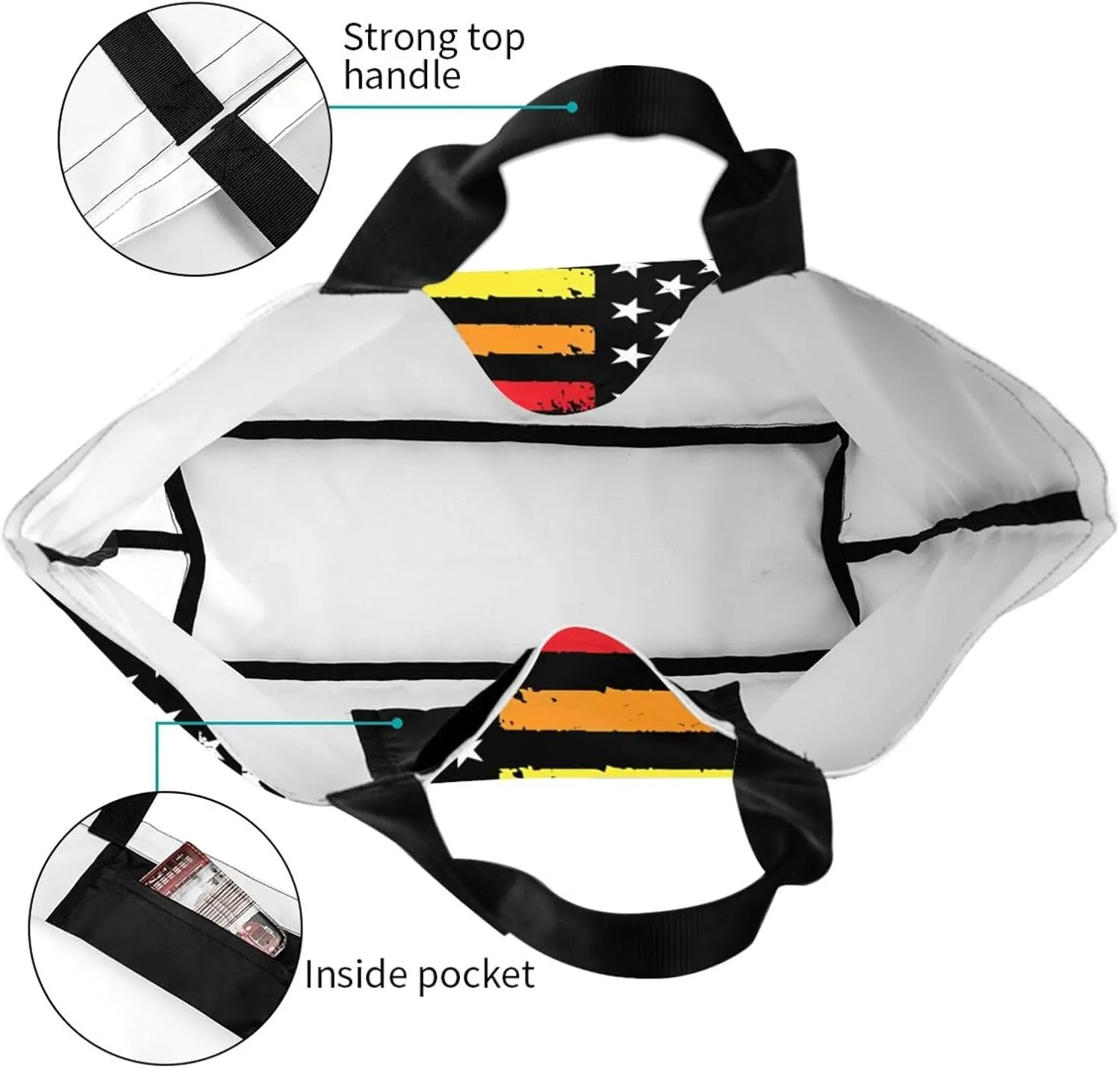 American Motorcycle Flag Dirt Bike Women's Tote Bag Large Capacity Single Shoulder Bags Handbag for Shopping Work