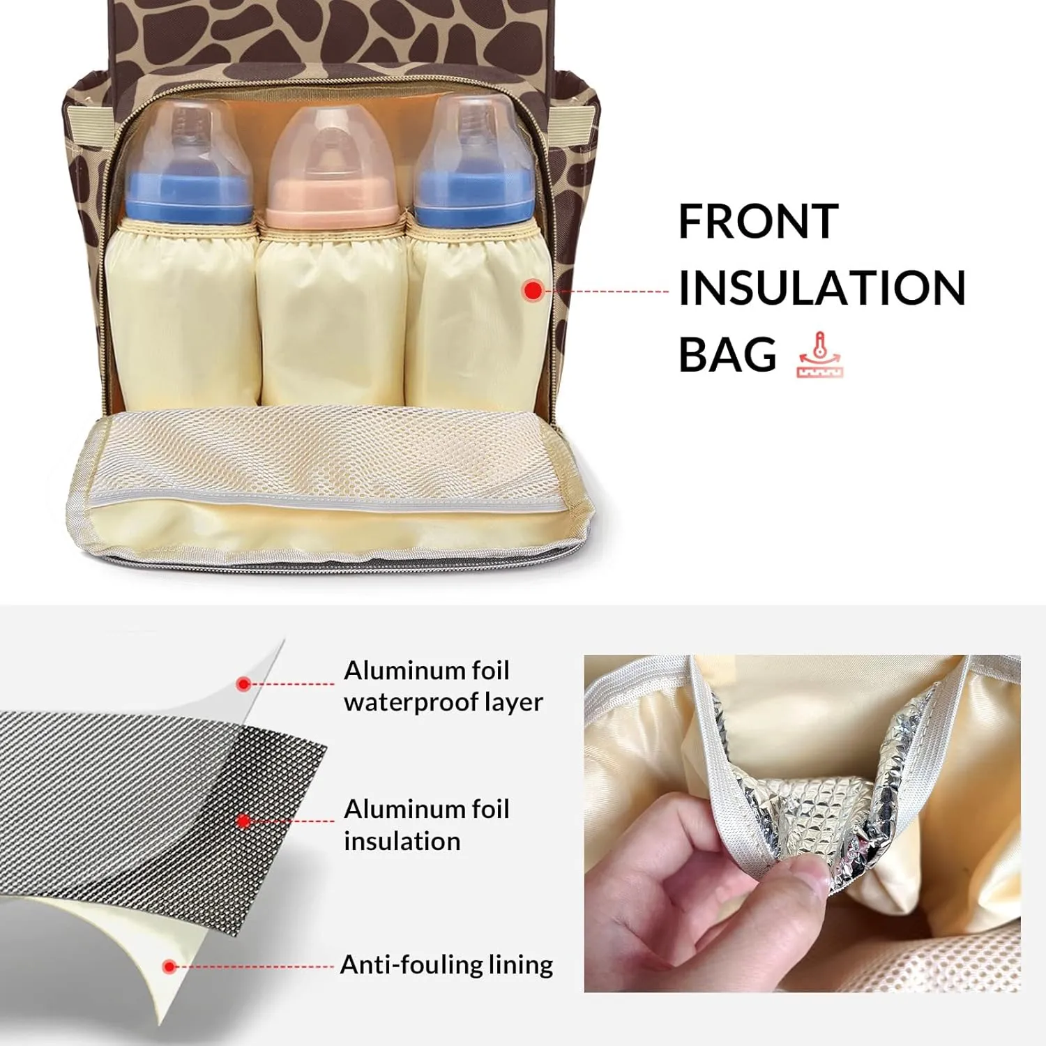 Animal Pattern Mummy Bags Custom with Name Personalized Diaper Bags Backpack Presents