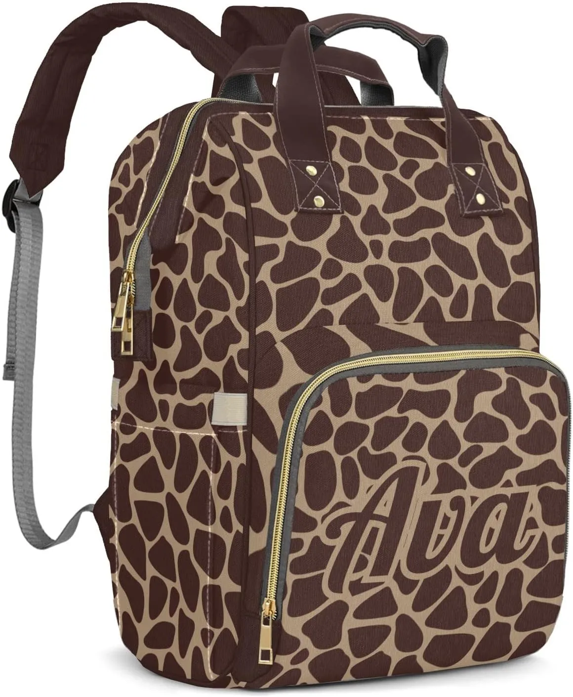 Animal Pattern Mummy Bags Custom with Name Personalized Diaper Bags Backpack Presents