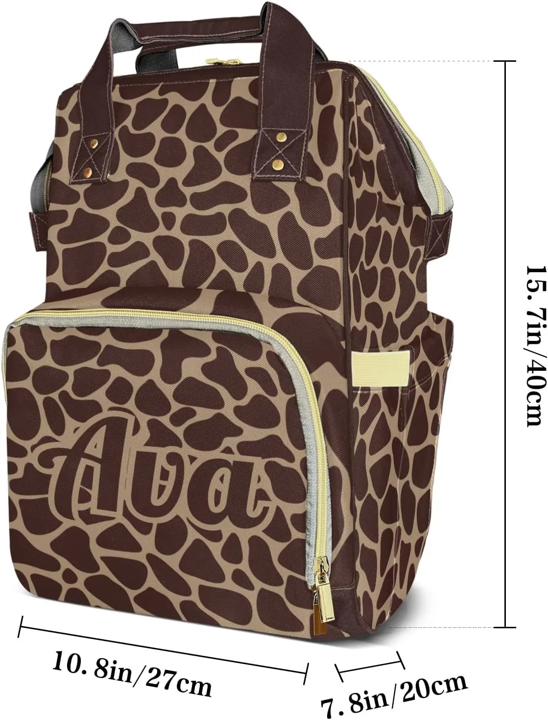 Animal Pattern Mummy Bags Custom with Name Personalized Diaper Bags Backpack Presents