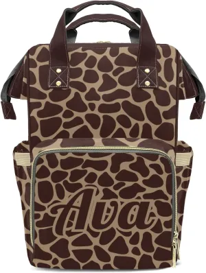Animal Pattern Mummy Bags Custom with Name Personalized Diaper Bags Backpack Presents