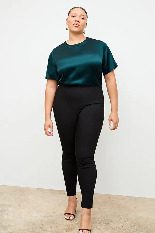 Annika Tee - Washable Silk Charmeuse :: Lagoon