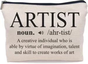 Artist Makeup Bag, Artist Gifts for Women, Best Gifts for Artists, Gifts for Artists, Artist Birthday Gift, Artist Definition Small Makeup Cosmetic Bag for Purse