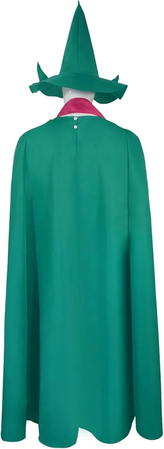 AwwwCos Game Deltarune Ralsei Cosplay Costume Green Wizard Cape Halloween Party Christmas Stage Outfit Cloak Scarf Hat