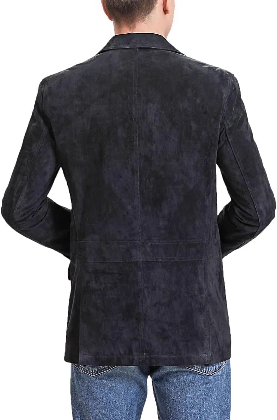 BGSD Men Grant 2-Button Leather Blazer Sport Coat Jacket (Also available in Big and Tall and Short)