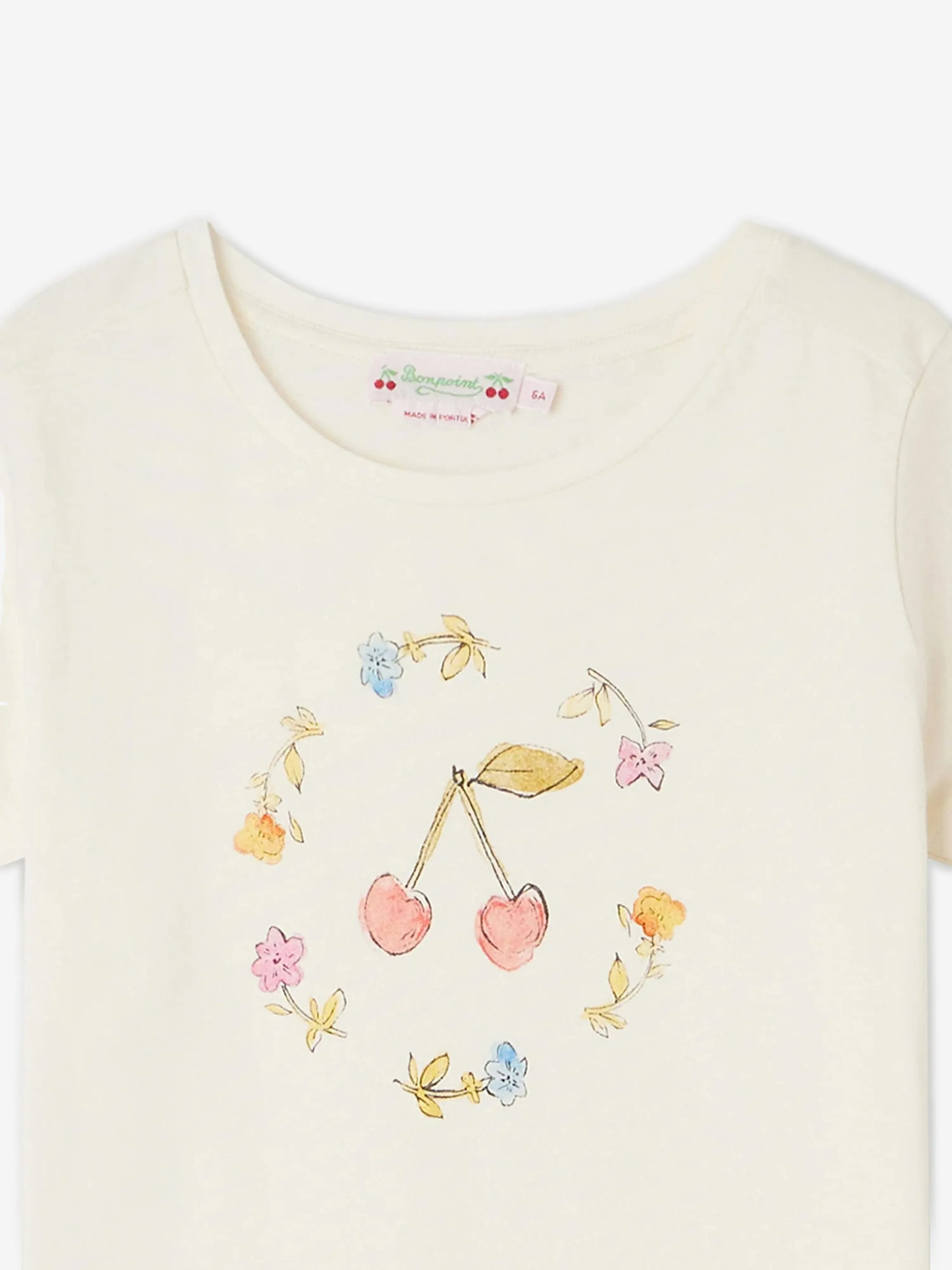 Bonpoint Girls Alcala T-Shirt in Ivory