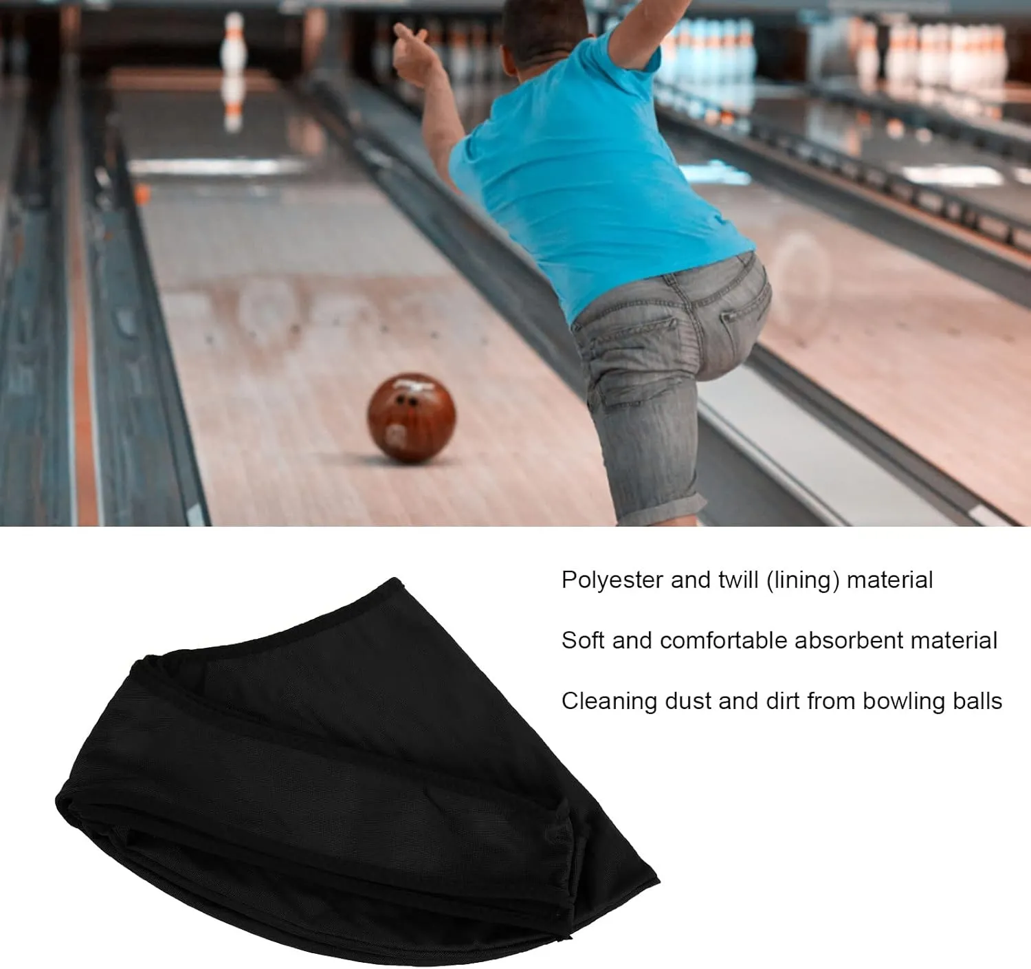 Bowling Seesaw Bag, 60cm Length Bowling Ball Bag, Polyester Twill Lining Handle Design, Portable Bowling Ball Sling, Bowling Accessories for Men
