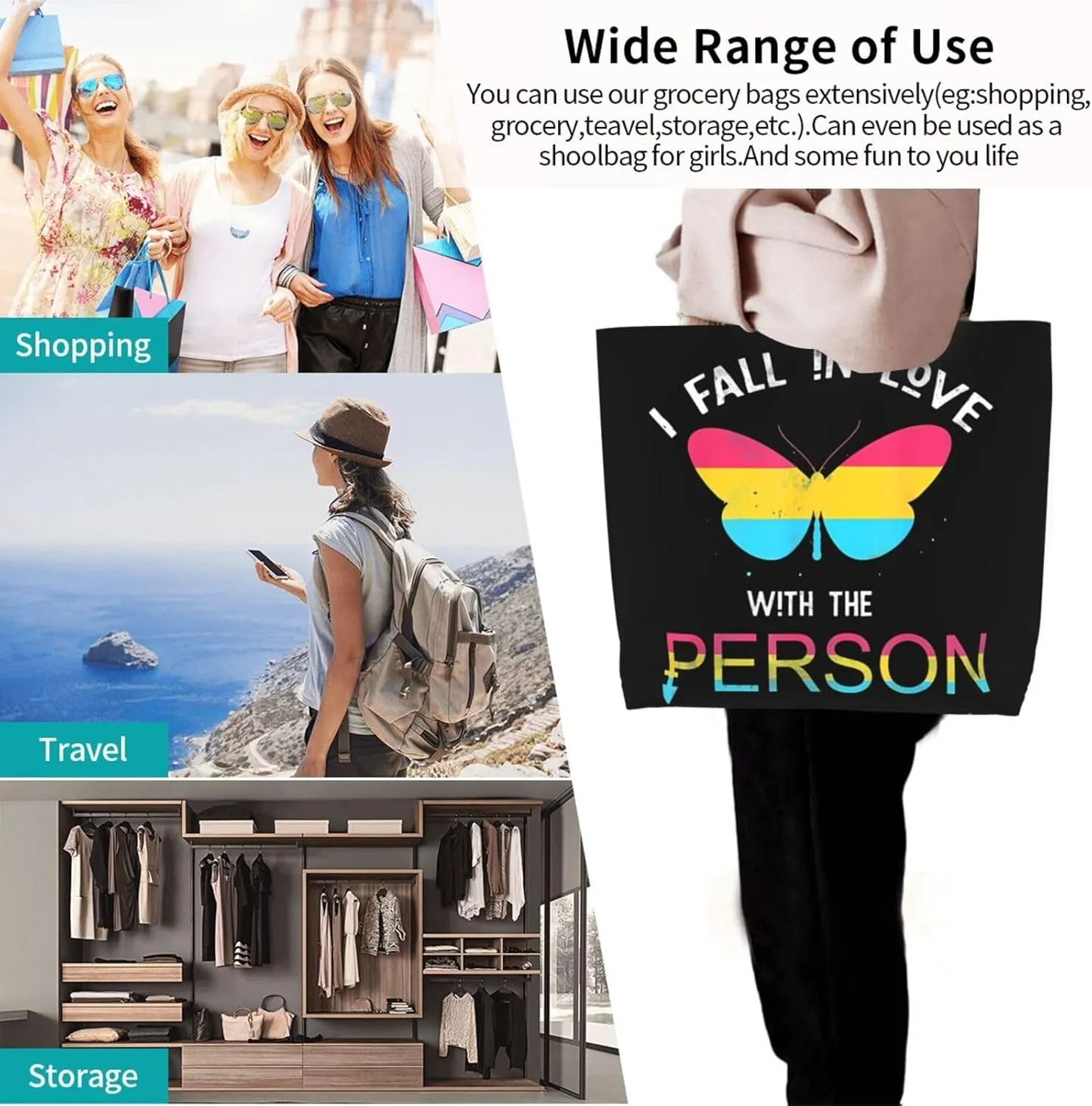 Bright Mushrooms Women's Tote Bag Large Capacity Single Shoulder Bags Handbag for Shopping Work