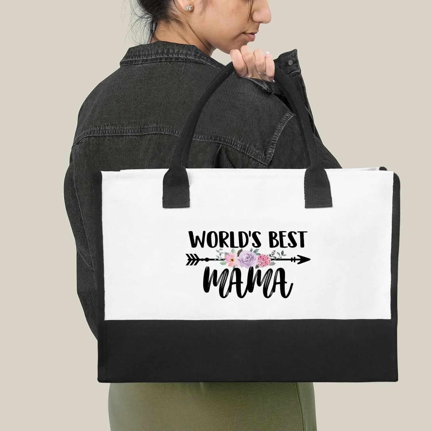 Canvas Tote Bag Canvas Beach Bag,Mothers Day Christmas Birthday Gifts,Thoughtful Gifts,Funny Getaway Shopping Bag Gift.