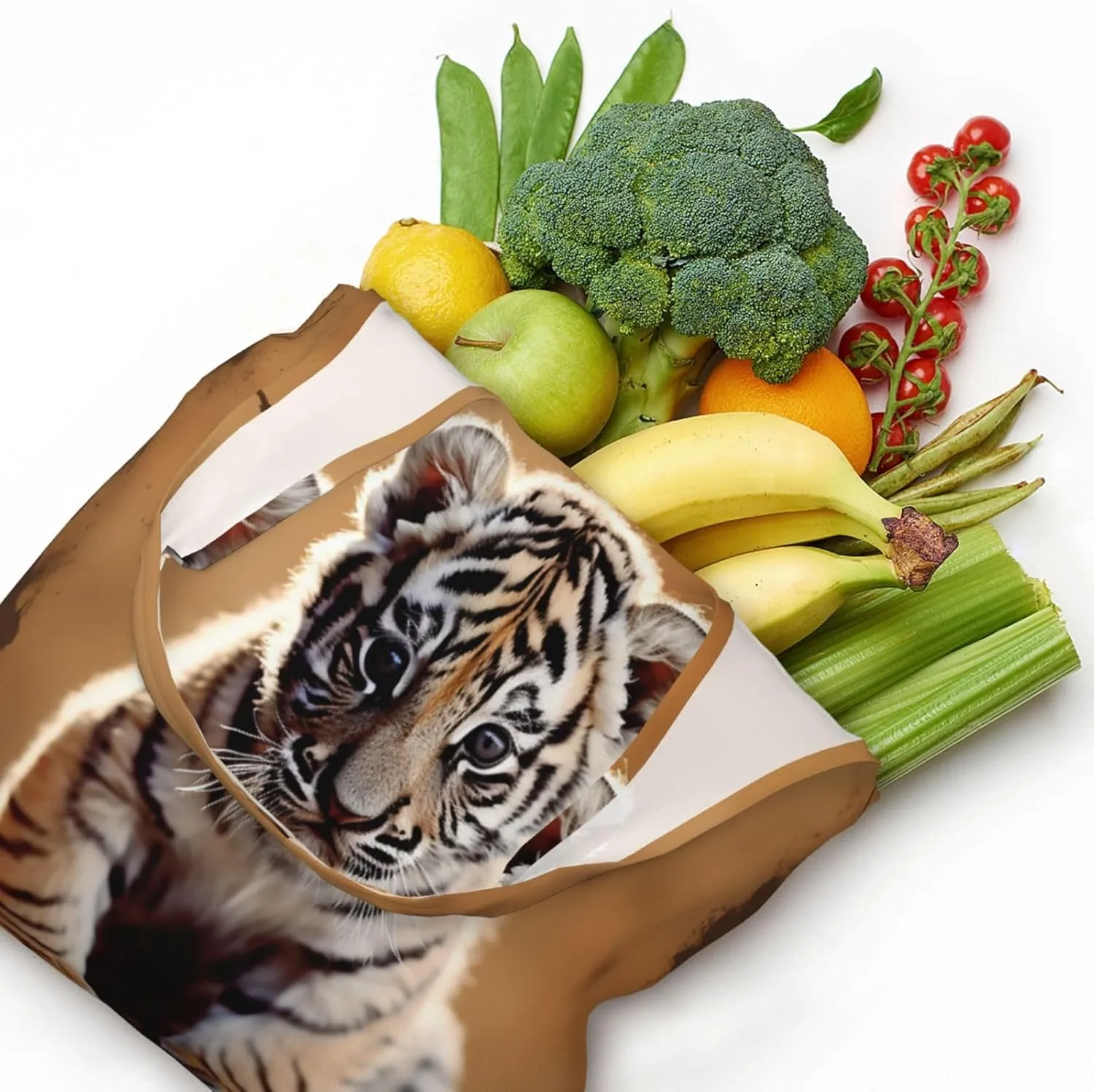 Canvas Tote Bag Reusable Grocery Bags Lightweight Handbag Northern Lights Tote Bag for Shopping Cloth Bags