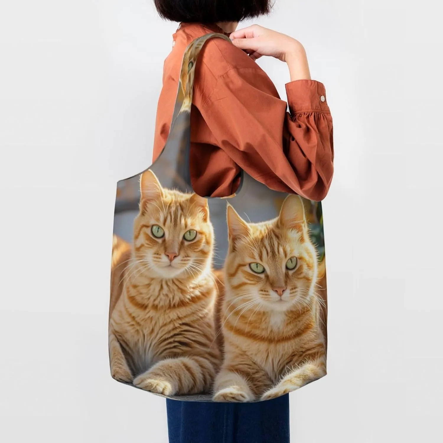 Canvas Tote Bag Reusable Grocery Bags Lightweight Handbag Teal Glitter Tote Bag for Shopping Cloth Bags