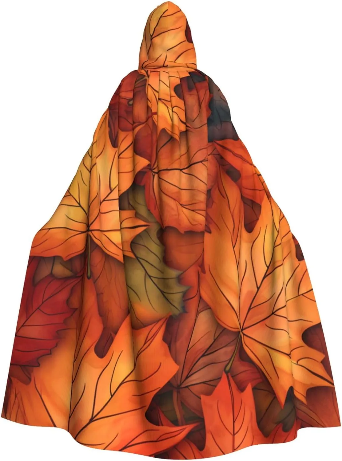 Cfpolar Halloween Hooded Cloak for Men Women, Capes With Hood & Neck Tie, Long Adult Cloaks