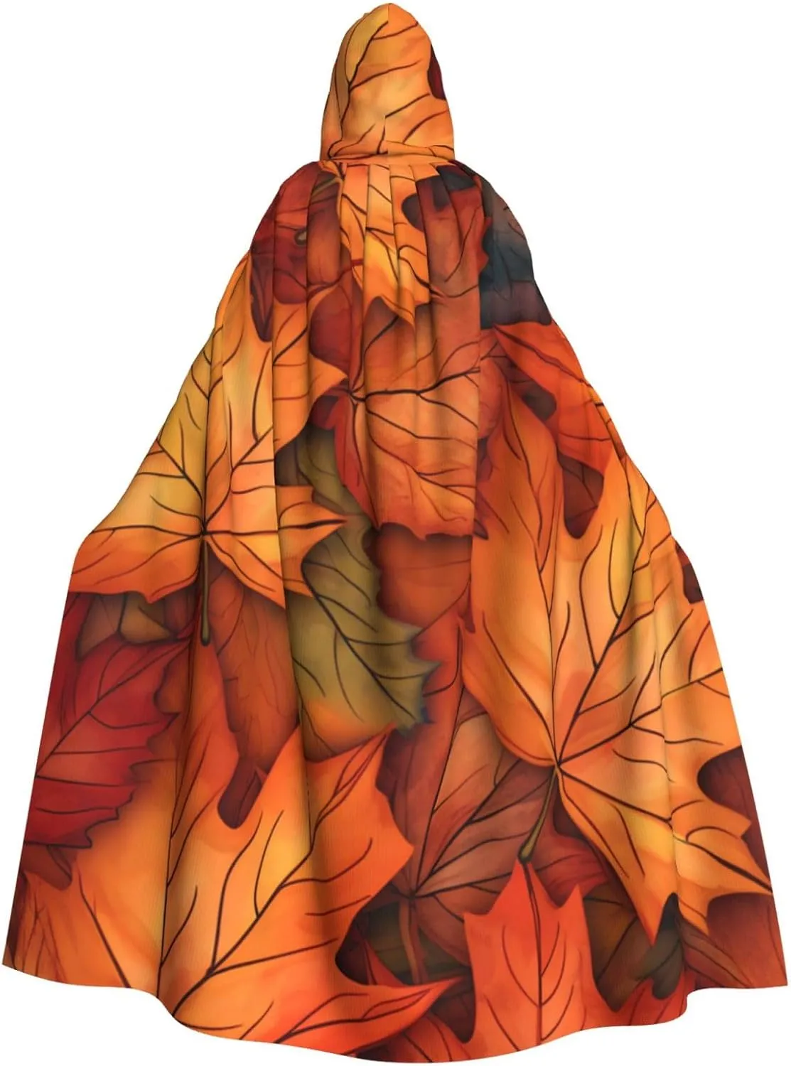 cfpolar Hooded Cloak for Men Women, Halloween Hooded Capes with Hood & Neck Tie, Long Adult Halloween Cloaks A-1