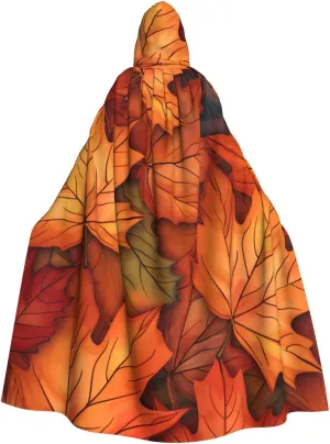 cfpolar Hooded Cloak for Men Women, Halloween Hooded Capes with Hood & Neck Tie, Long Adult Halloween Cloaks A-1