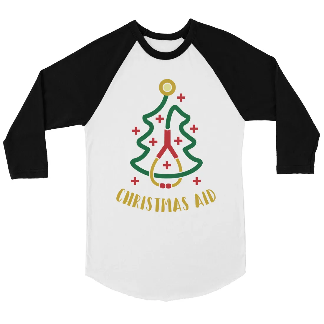 Christmas Medical Tree BKWT Womens Baseball Shirt