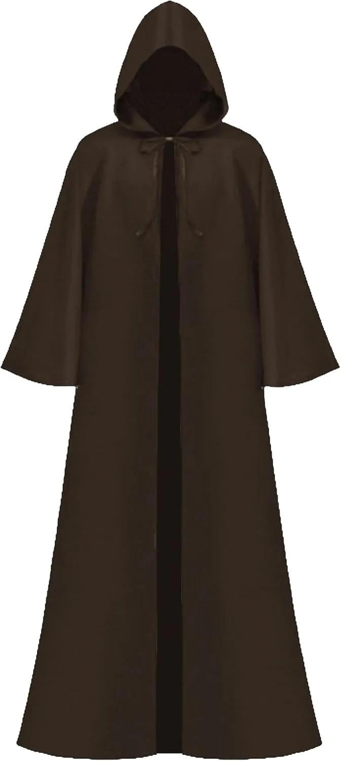 Cloak Robe Costume for Men Knight Costume Cosplay Halloween Hooded Uniform for Men