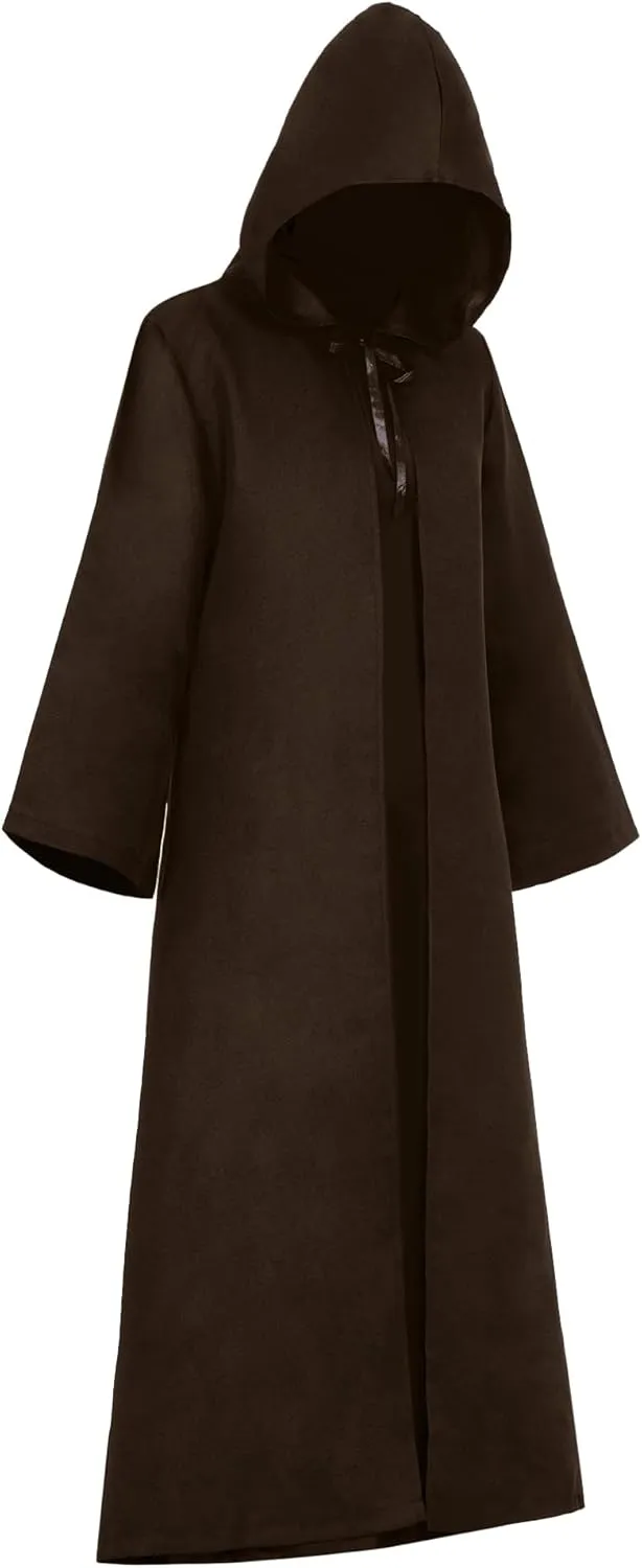 Cloak Robe Costume for Men Knight Costume Cosplay Halloween Hooded Uniform for Men