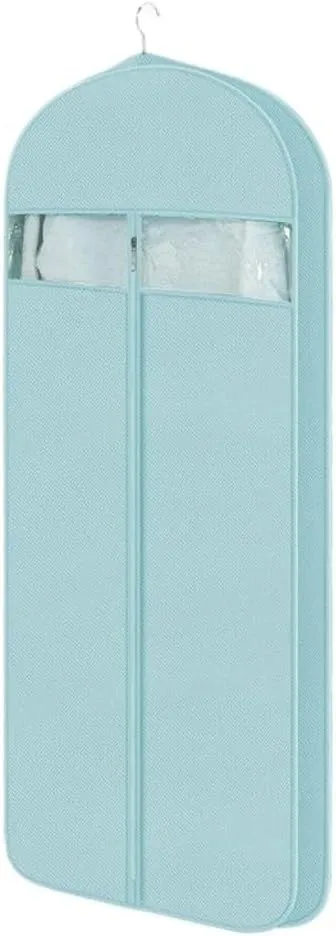 Clothes Cover 5 Pack 4.3" Gusseted Garment Bags for Hanging Clothes Travel with Clear Window Suit Bags (Color : Blue, Size : 60 * 90cm)