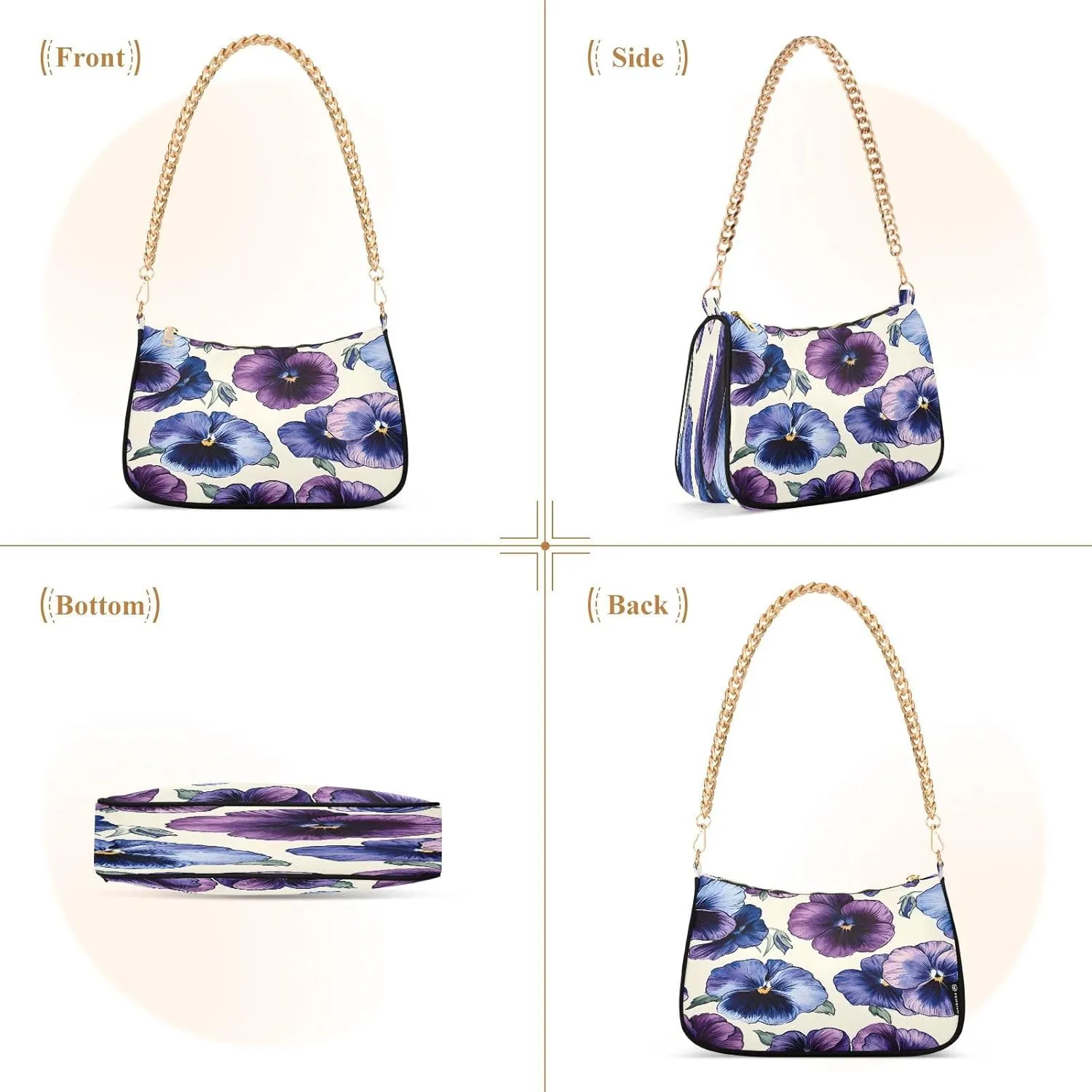 Colorful Flowers Blooming Hand Bags for Women, Crossbody Travel Bags for Women