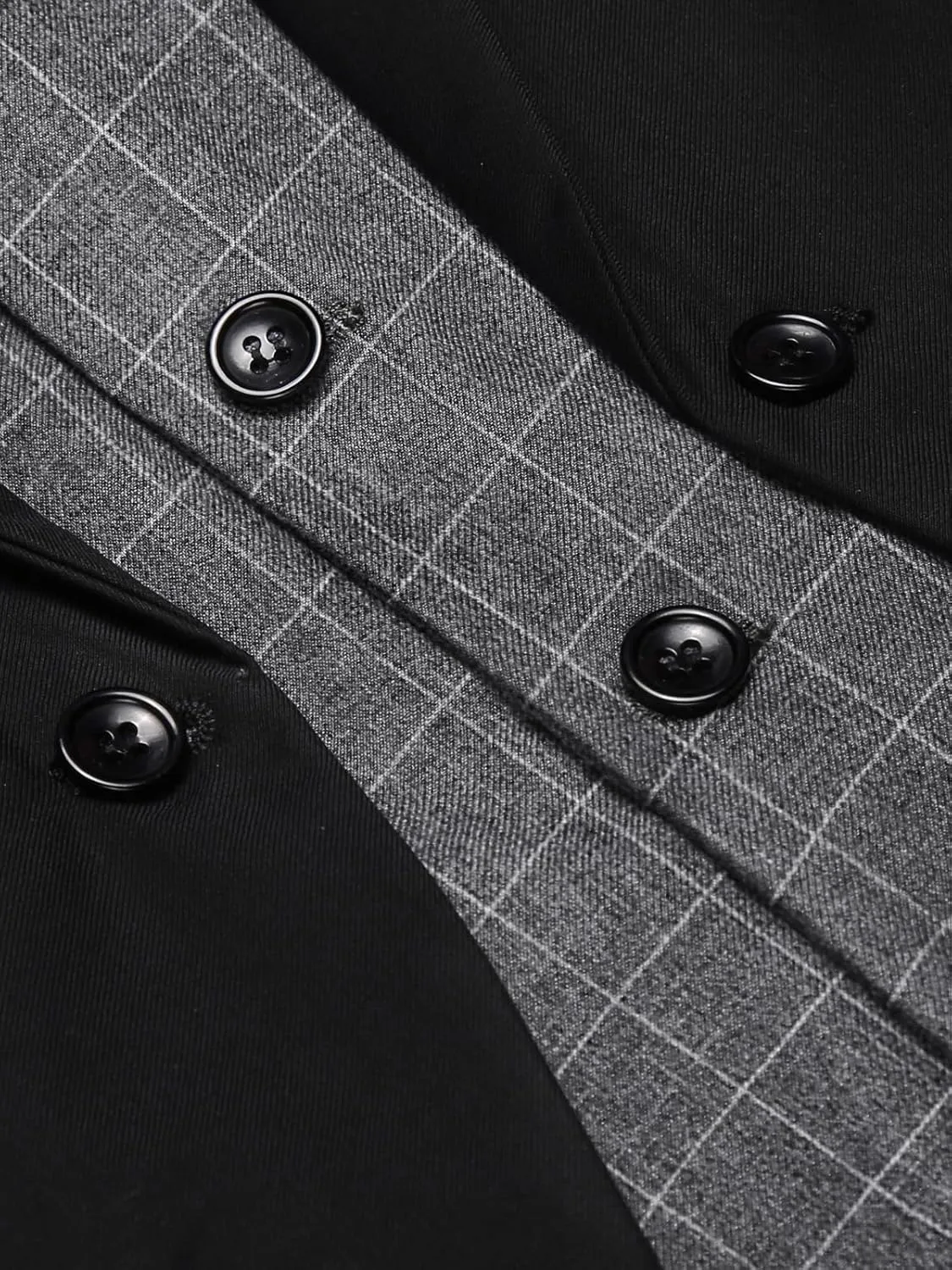 COOFANDY Men's Layered Suit Vest Business Dress Vests Formal Wedding Waistcoat Slim Fit