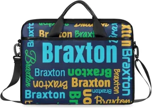 Custom Laptop Shoulder Bags with Name Personalized Laptop Bags with Multi-Pockets
