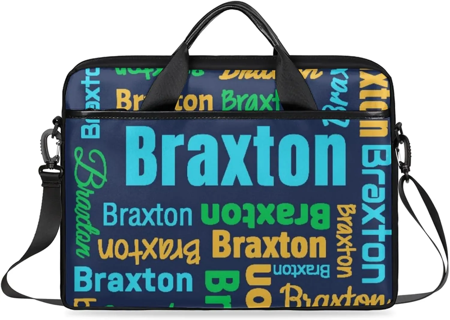 Custom Laptop Shoulder Bags with Name Personalized Laptop Bags with Multi-Pockets