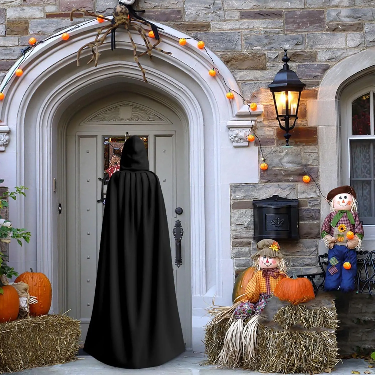 Customized Hooded Cloaks Unisex Full Length Personalized Cosplay Cape with Photo Text for Christmas Halloween Party