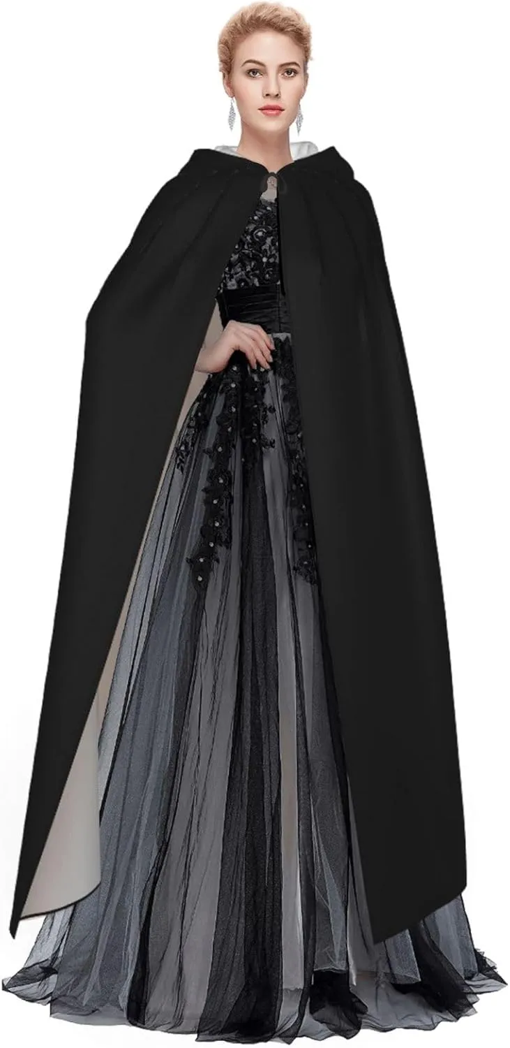 Customized Hooded Cloaks Unisex Full Length Personalized Cosplay Cape with Photo Text for Christmas Halloween Party