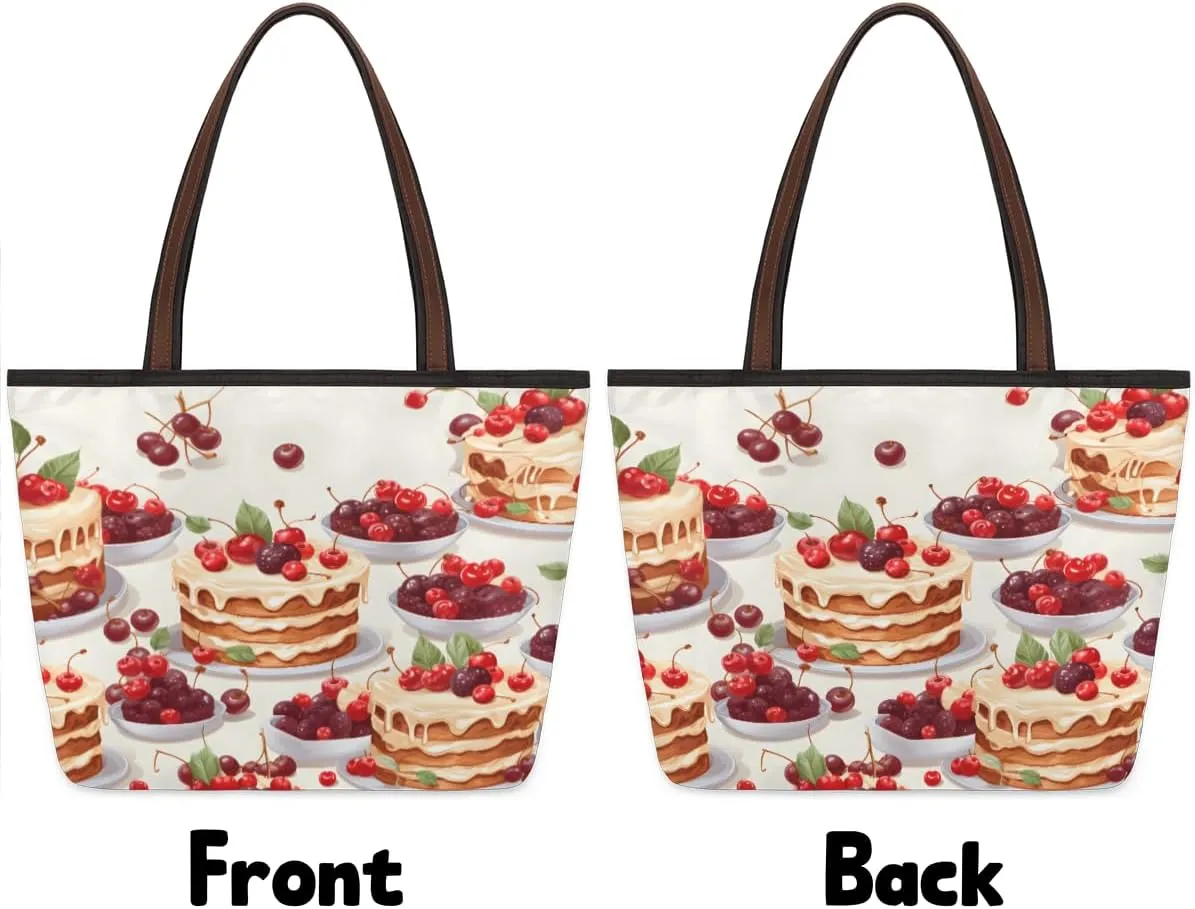 Cute American Football Striped Tote Bag with Zipper 15 Inch Canvas Tote Bag for Women Shoulder Handbag