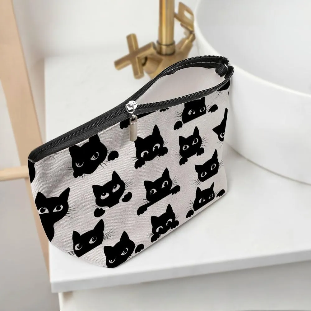 Cute Cat Mom Gifts, Makeup Bag, Funny Cosmetic Bag Cat Gifts for Women, Cats Lover Gift for Pet Owner Birthday Nurse Mothers Day Friendship Travel Toiletry Bags