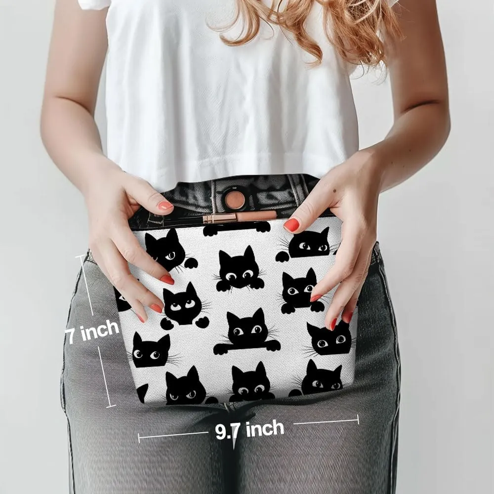 Cute Cat Mom Gifts, Makeup Bag, Funny Cosmetic Bag Cat Gifts for Women, Cats Lover Gift for Pet Owner Birthday Nurse Mothers Day Friendship Travel Toiletry Bags