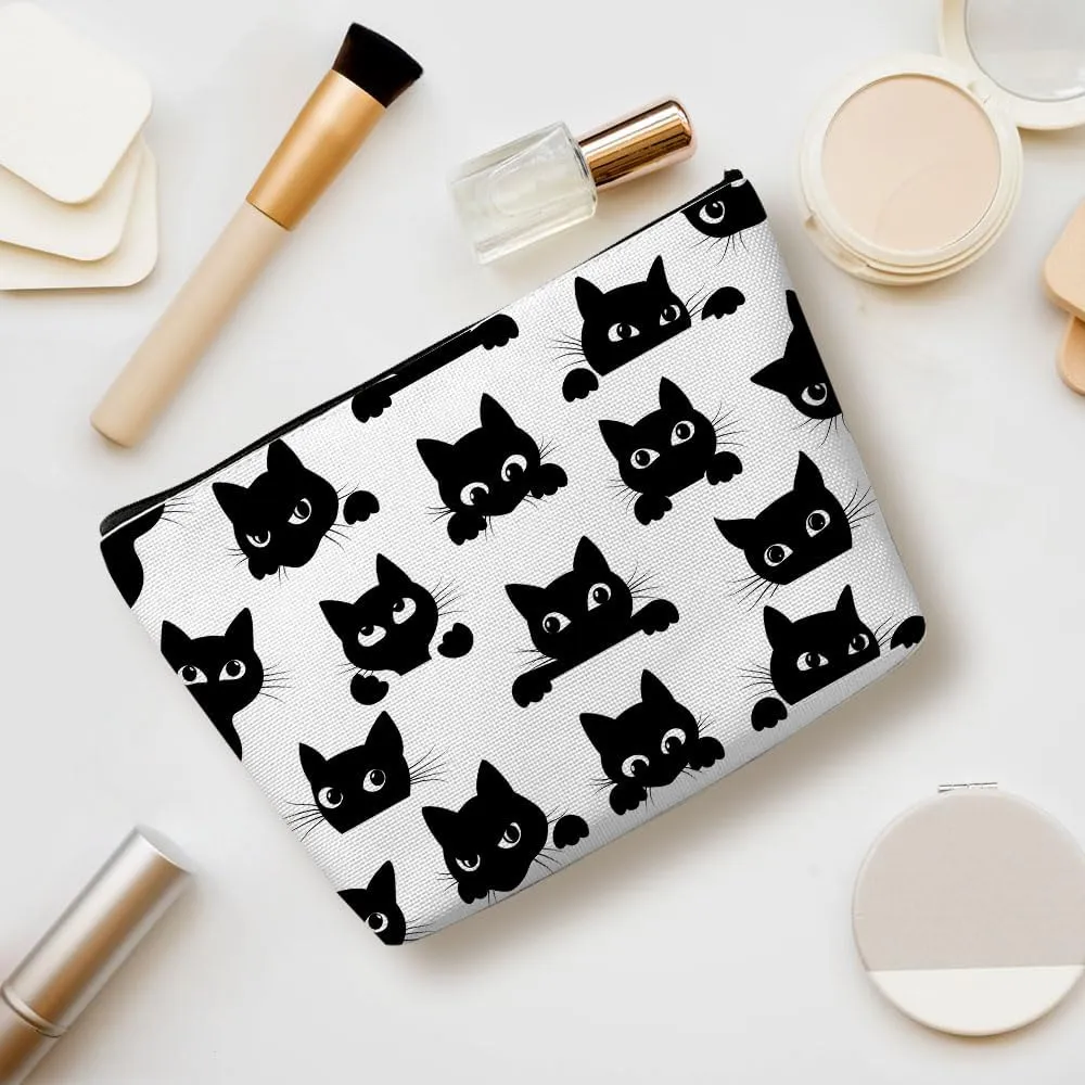 Cute Cat Mom Gifts, Makeup Bag, Funny Cosmetic Bag Cat Gifts for Women, Cats Lover Gift for Pet Owner Birthday Nurse Mothers Day Friendship Travel Toiletry Bags