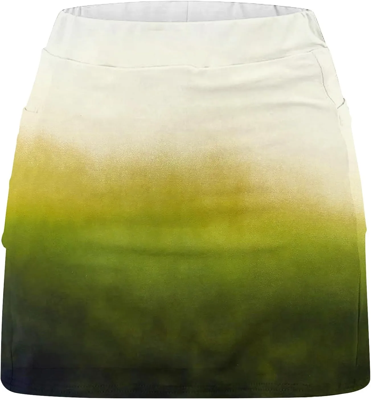 DDAPJ pyju Skorts for Women Dressy Casual Gradient Color High Waisted Tennis Skirt with Shorts Underneath Summer Clothes