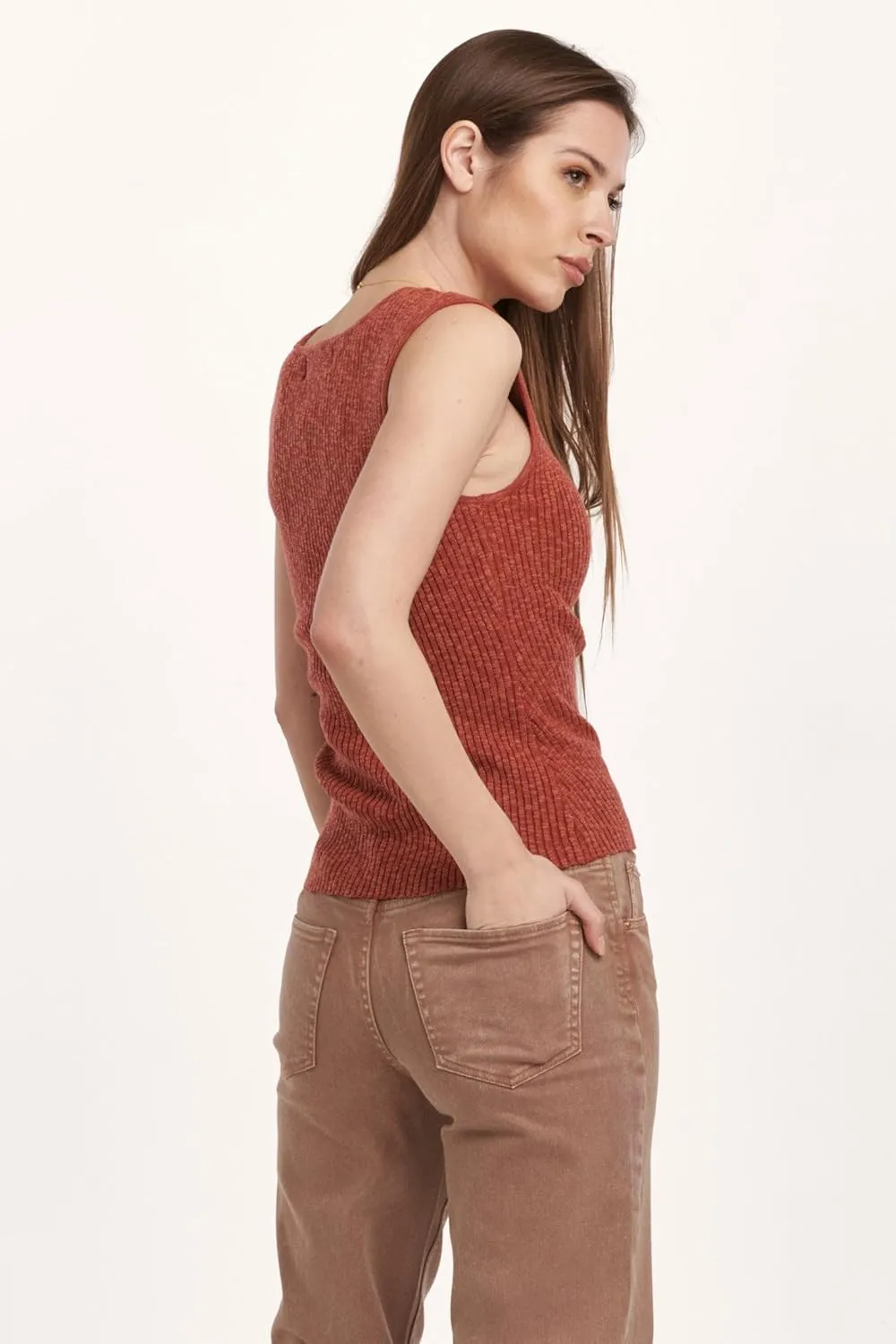DEAR JOHN Women's Neomi Decollete Neck Tank