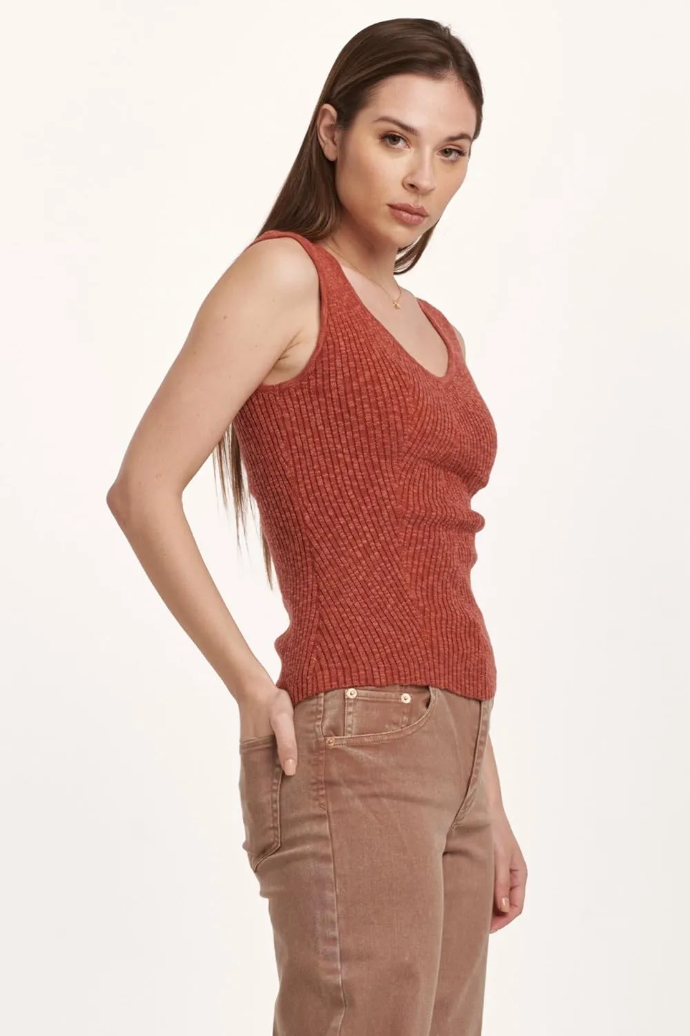 DEAR JOHN Women's Neomi Decollete Neck Tank
