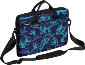 Dinosaurs Fun Texture Laptop Shoulder Bag Tablet Computer Notebook Sleeve Messenger Bags Carrying Case with Strap Briefcase Tote for 14 15 in Laptops
