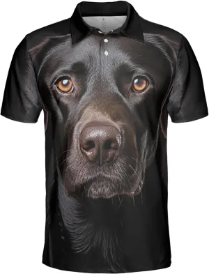 Dog Face Polo Shirts for Men - Dog Breed Mens Quick Dry Short Sleeve Polo Shirts Series 19