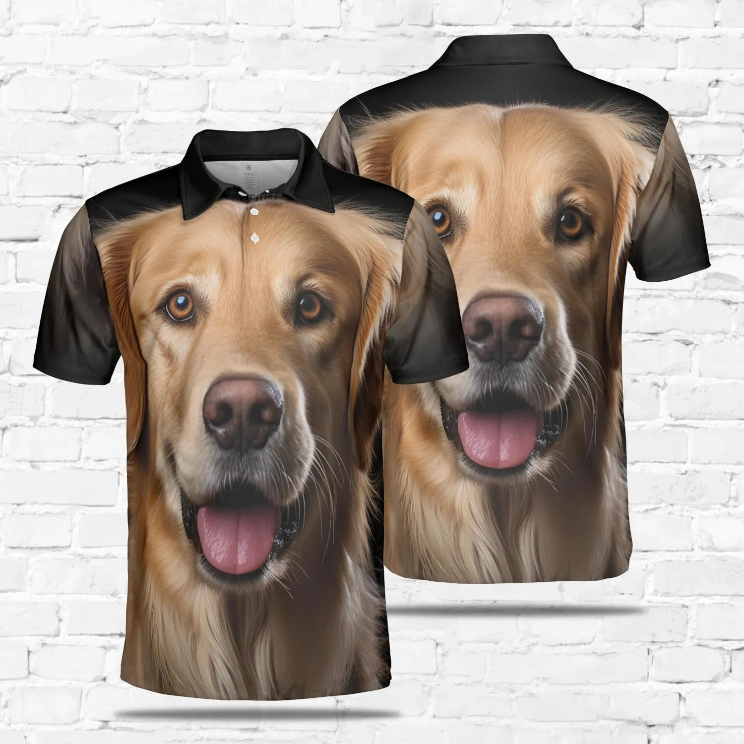 Dog Face Polo Shirts for Men - Dog Breed Mens Quick Dry Short Sleeve Polo Shirts Series 19