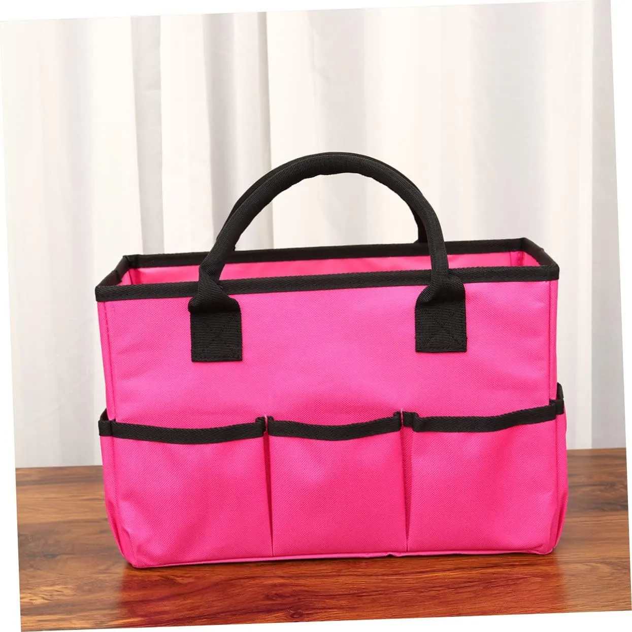 DOITOOL 2pcs Storage Bags Cosmetic Bag Makeup Bags Organizer Bags for Travel Tote Sundries Pouch Grocery Bag, Pink, 34.5*14.5*22cm