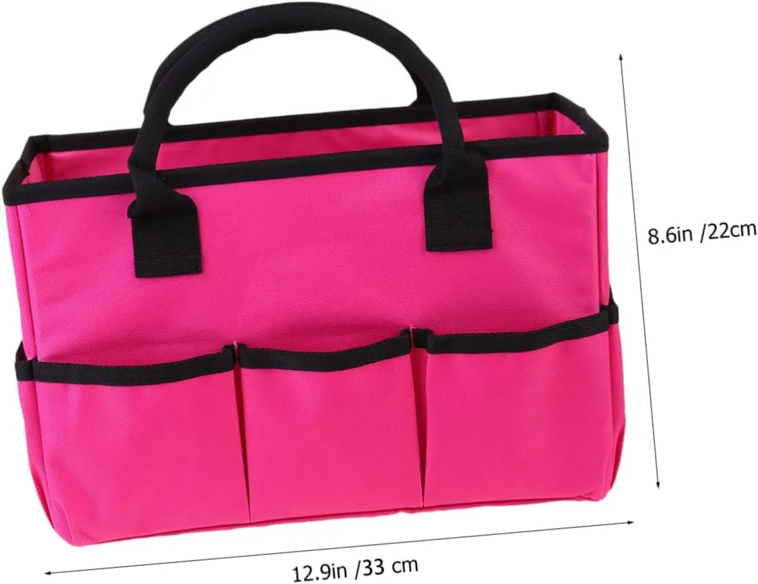 DOITOOL 2pcs Storage Bags Cosmetic Bag Makeup Bags Organizer Bags for Travel Tote Sundries Pouch Grocery Bag, Pink, 34.5*14.5*22cm